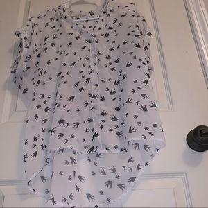 SOLD- Sheer Red Haute Tunic 🐦